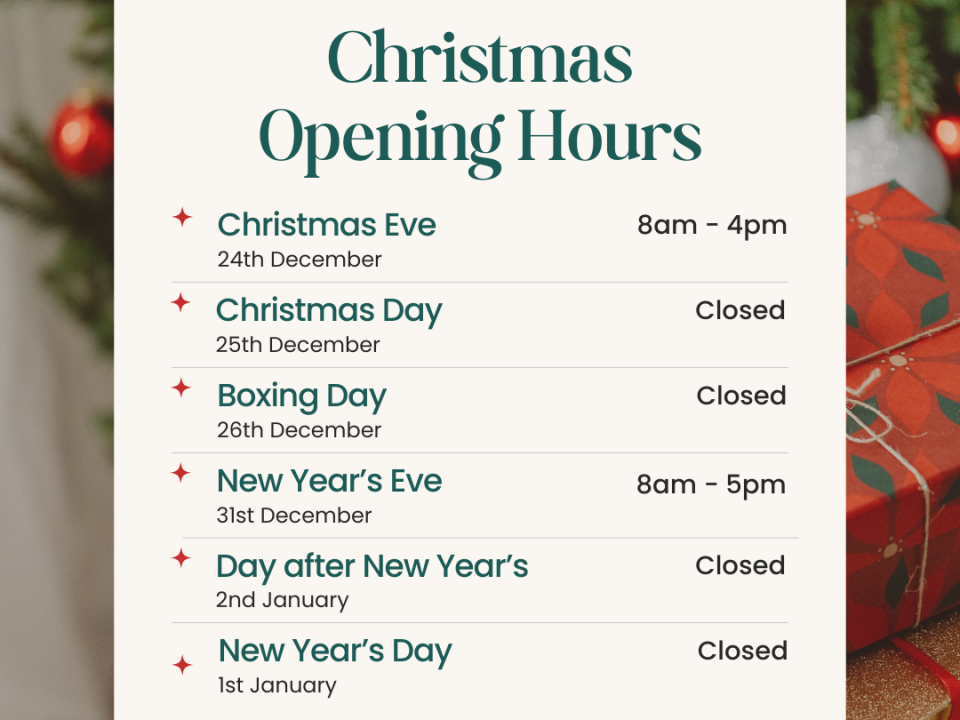 Our Christmas Hours 2024